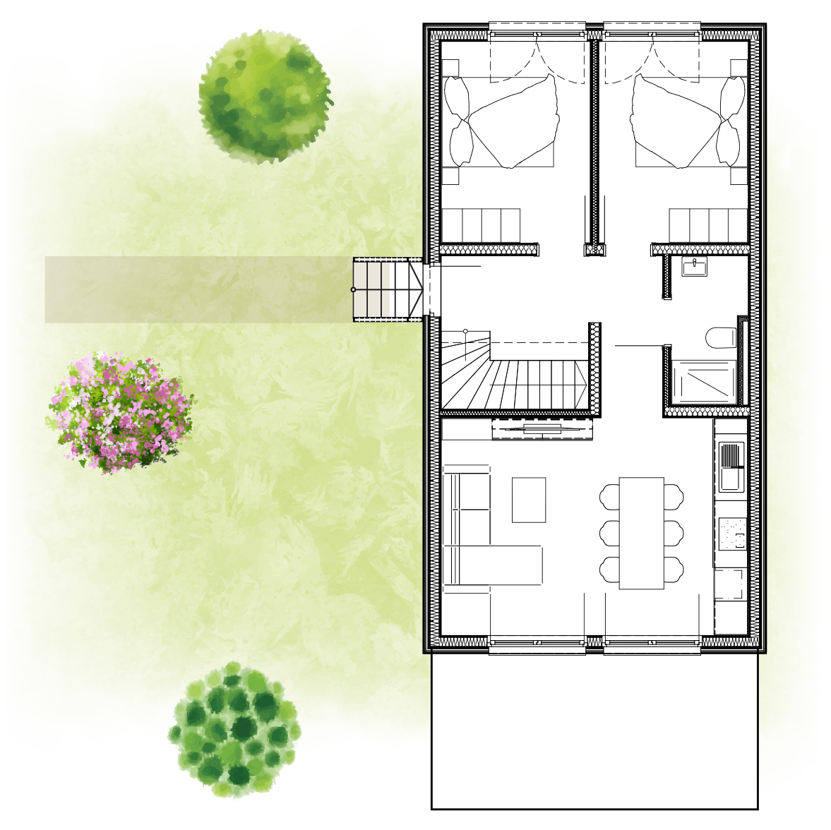 Chalet24 Grundriss Erdgeschoß Chalet24 Grundriss Erdgeschoß