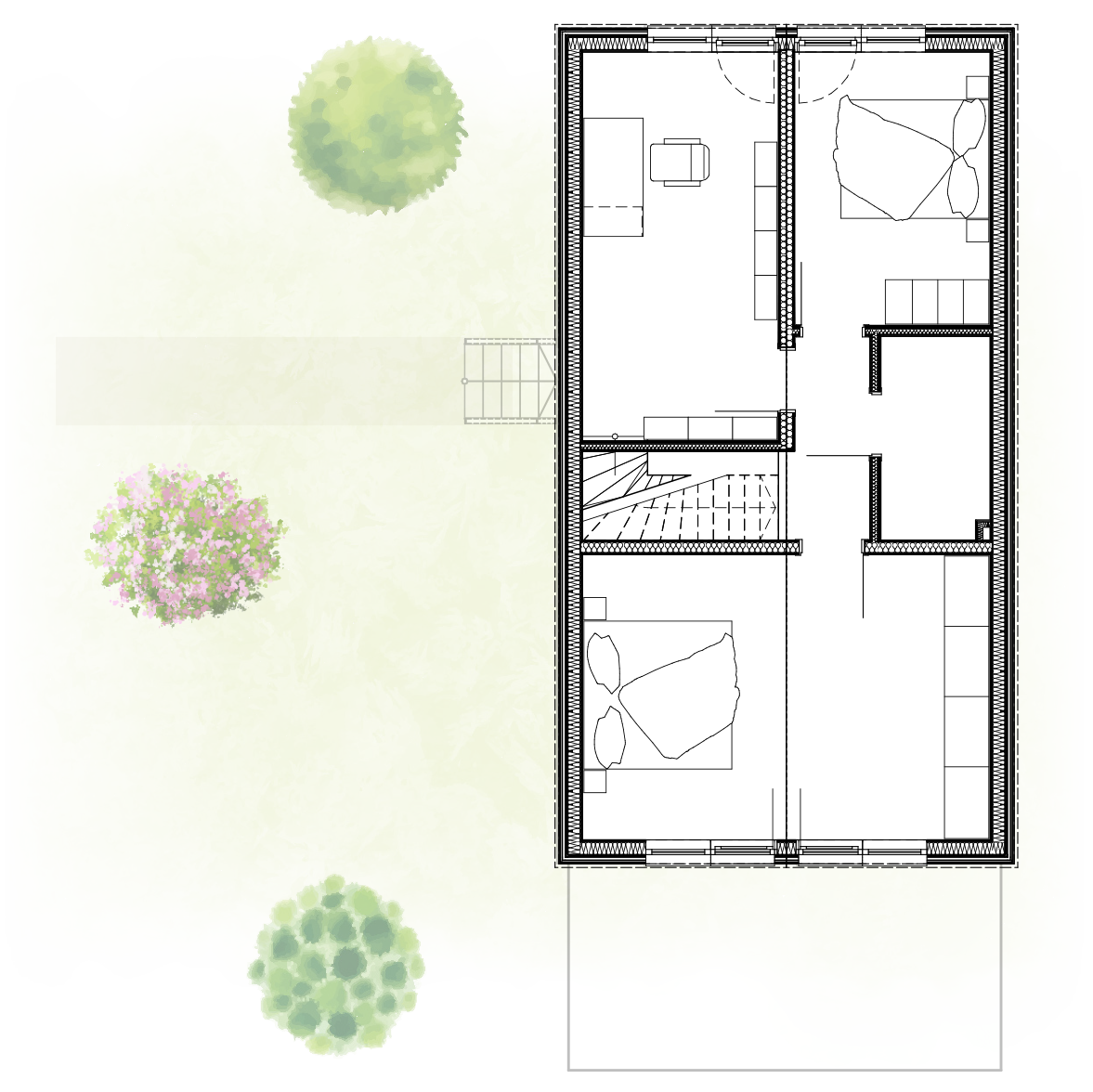 Chalet24 Grundriss Obergeschoß Chalet24 Grundriss Obergeschoß